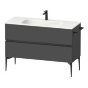 Duravit Meuble sous-lavabo Sivida 121x59,2x47,7 cm, 2 tiroirs, gris m, Gr. sw