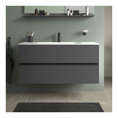 Duravit Meuble sous-lavabo Sivida 121x59,2x47,7 cm, 2 tiroirs, gris m, Gr. sw
