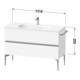 Duravit Meuble sous-lavabo Sivida 121x59,2x47,7 cm, 2 tiroirs, gris m, Gr. sw