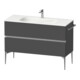 Duravit Meuble sous lavabo Sivida 121x59,2x47,7 cm, 2 tiroirs, gris mat, Gr. chr-1