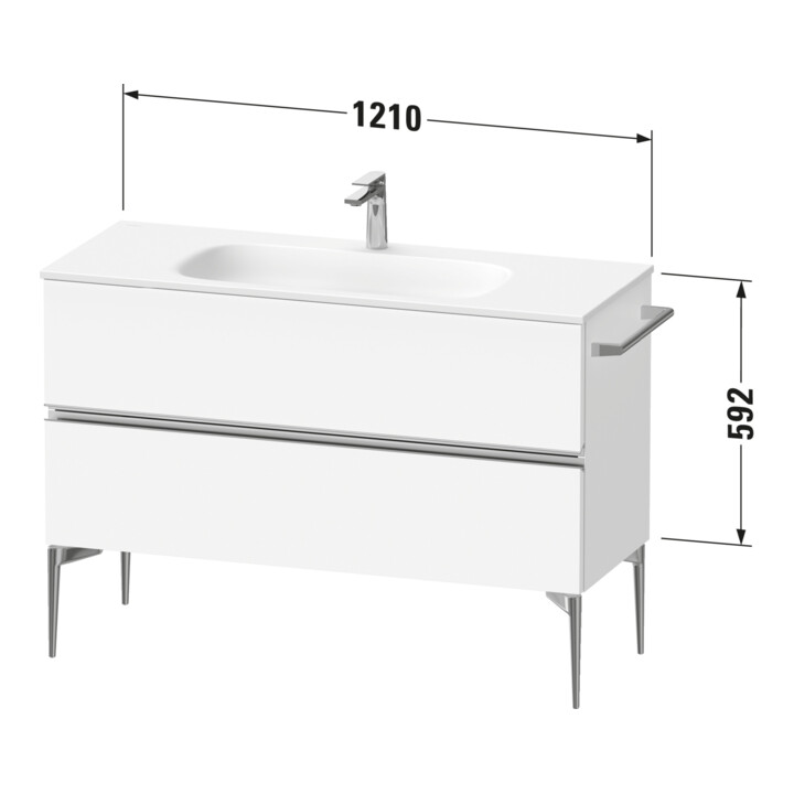 Duravit Meuble sous lavabo Sivida 121x59,2x47,7 cm, 2 tiroirs, N Nat, Gr. sw