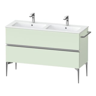Duravit Meuble sous lavabo Sivida 128x59,1x47,7 cm, 2 tiroirs, vert m, G chr