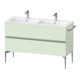 Duravit Meuble sous lavabo Sivida 128x59,1x47,7 cm, 2 tiroirs, vert m, G chr-1