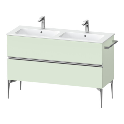 Duravit Meuble sous lavabo Sivida 128x59,1x47,7 cm, 2 tiroirs, vert m, G chr