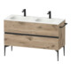 Duravit Meuble sous lavabo Sivida 128x59,2x47,7 cm, 2 tiroirs, E marbre, G noir-1