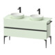 Duravit Meuble sous lavabo sur pied Sivida moy., 131,5x54,8x47,5 cm, 2 tiroirs, noir mat-1