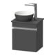 Duravit Meuble sous lavabo suspendu Sivida 40x44x32,5 cm, porte, chromé, droite, graphit mat-1