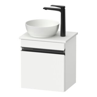 Duravit Meuble sous lavabo suspendu Sivida 40x44x32,5 cm, porte, gris, gauche, blanc mat
