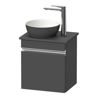 Duravit Meuble sous lavabo suspendu Sivida 40x44x32,5 cm, porte, gris, gauche, graph ma