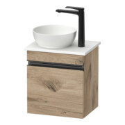 Duravit Meuble sous-lavabo suspendu Sivida 40x44x32,5 cm, porte, noir, droite, œuf marbre