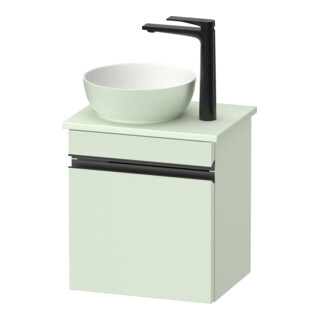 Duravit Meuble sous-lavabo suspendu Sivida 40x44x32,5 cm, porte, vert mat, gauche