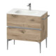 Duravit Meuble sous lavabo suspendu Sivida 81x59,2x47,7 cm, 2 tiroirs, E Marm, G chr-1