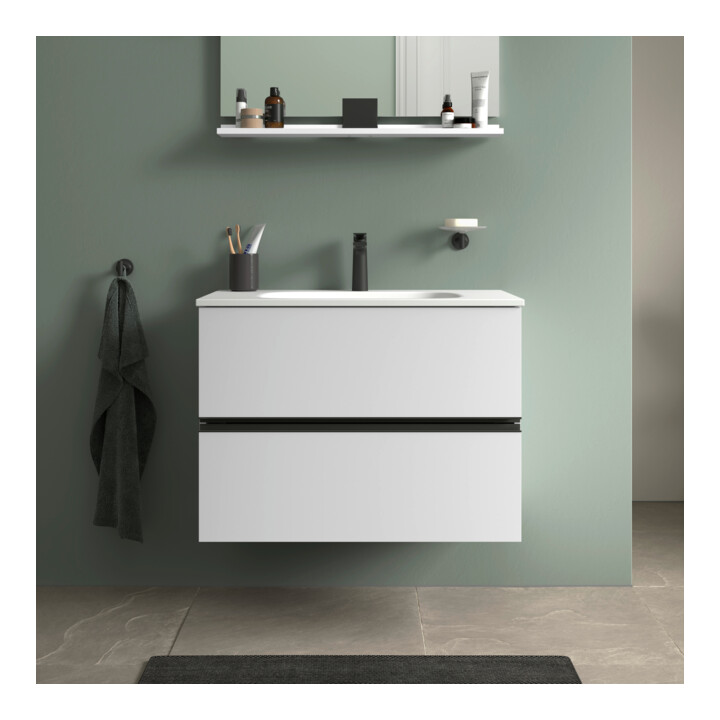 Duravit Meuble sous-lavabo suspendu Sivida 81x59,2x47,7cm, 2 tiroirs, blanc mat, Gr. sw