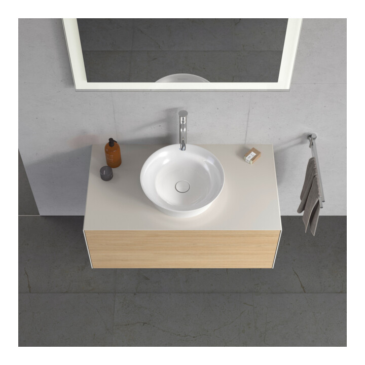 Duravit Meuble sous-lavabo White Tulip 100x55 cm, 2 tiroirs, 1 porte, suspendu