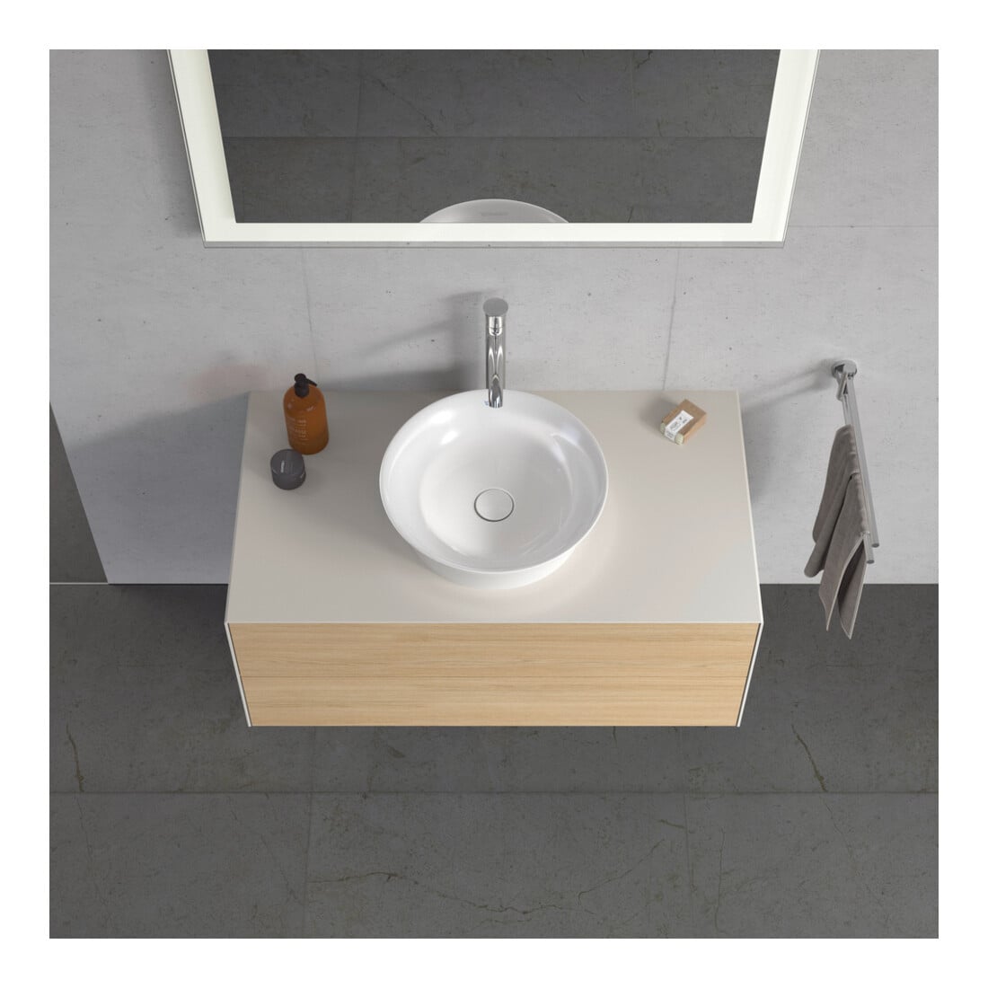 Duravit Meuble sous-lavabo White Tulip 100x55 cm, 2 tiroirs, 1 porte, suspendu