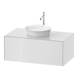 Duravit Meuble sous lavabo White Tulip 100x55 cm, blanc brillant, 1 tiroir, 1 porte, suspendu