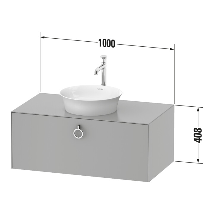 Duravit Meuble sous-lavabo White Tulip 100x55 cm, E N m/gra g, 1 AZ m G, 1 Pl