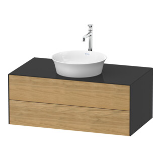 Duravit Meuble sous-lavabo White Tulip 100x55 cm, E N m/gra g, 2 tiroirs, 1 plan, suspendu