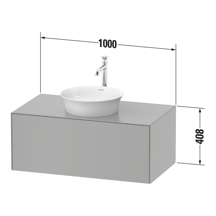 Duravit Meuble sous-lavabo White Tulip 100x55 cm, E N m/gra m, 1 AZ, 1 Pl, suspendu