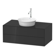 Duravit Meuble sous lavabo White Tulip 100x55 cm, gris, 2 tiroirs, 1 porte, suspendu-1