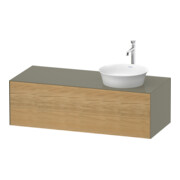 Duravit Meuble sous lavabo White Tulip 130x55 cm, 1 tiroir, 1 porte, blanc, chêne naturel brillant