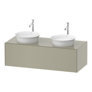 Duravit Meuble sous lavabo White Tulip 130x55 cm, 1 tiroir, 1 porte, blanc taupe satiné