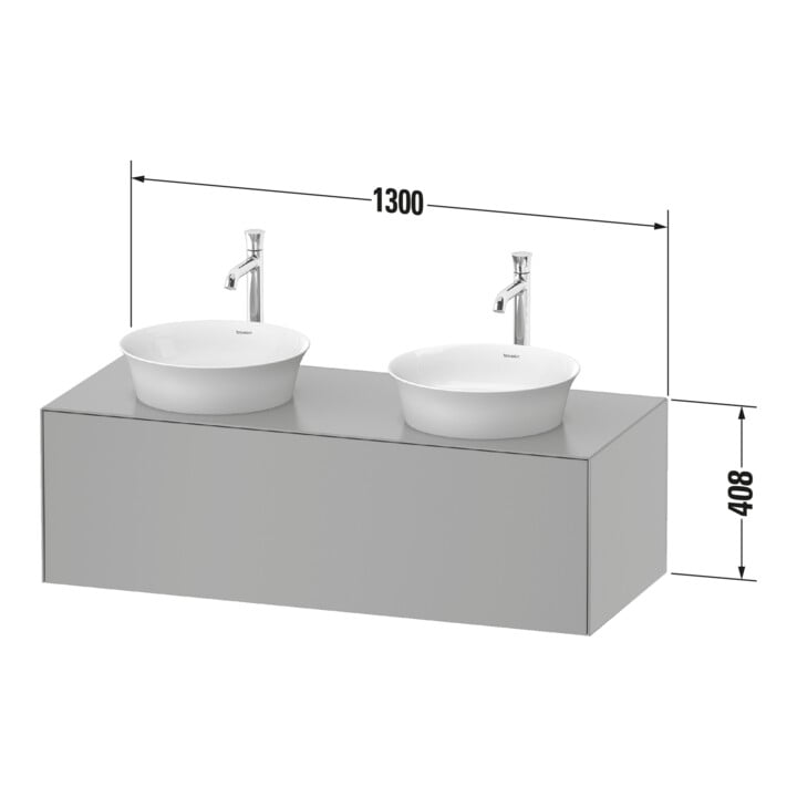 Duravit Meuble sous-lavabo White Tulip 130x55 cm, 1 tiroir, blanc, avec éclairage intégré