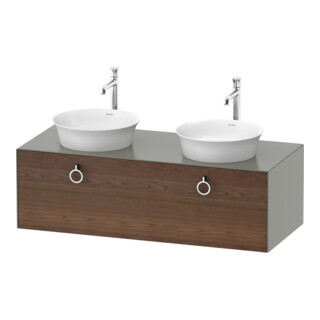 Duravit Meuble sous lavabo White Tulip 130x55 cm, 1 tiroir, blanc brillant, sans poignée, avec éclairage LED