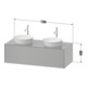 Duravit Meuble sous-lavabo White Tulip 130x55 cm, 1 tiroir, blanc mat, éclairage intégré