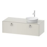 Duravit Meuble sous-lavabo White Tulip 130x55 cm, 1 tiroir, droite, blanc mat nordique
