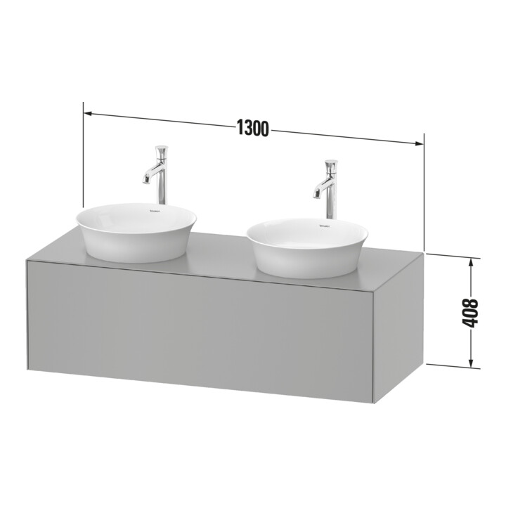 Duravit Meuble sous lavabo White Tulip 130x55 cm, 1 tiroir, E Nat gra m, k Ein/m Be