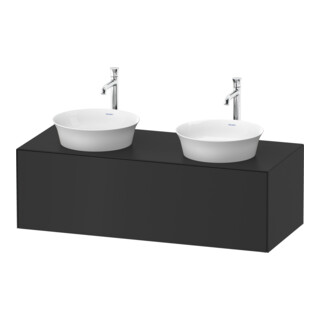 Duravit Meuble sous-lavabo White Tulip 130x55 cm, 1 tiroir, gris, avec porte