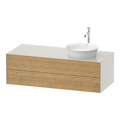 Duravit Meuble sous lavabo White Tulip 130x55 cm, 2 tiroirs, 1 porte, blanc mat