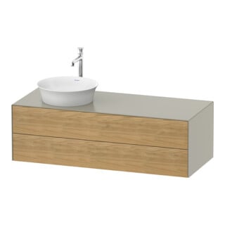 Duravit Meuble sous lavabo White Tulip 130x55 cm, 2 tiroirs, 1 porte, blanc mat naturel