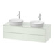 Duravit Meuble sous lavabo White Tulip 130x55 cm, 2 tiroirs, avec éclairage intégré-1