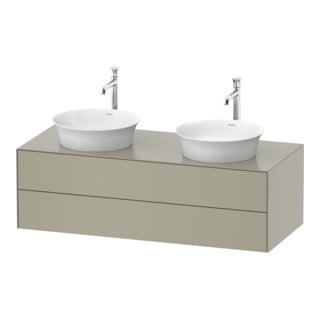 Duravit Meuble sous lavabo White Tulip 130x55 cm, 2 tiroirs, avec éclairage intégré