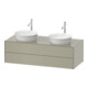 Duravit Meuble sous lavabo White Tulip 130x55 cm, 2 tiroirs, avec éclairage intégré-1