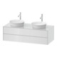 Duravit Meuble sous lavabo White Tulip 130x55 cm, 2 tiroirs, blanc, avec éclairage intégré-1