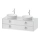 Duravit Meuble sous lavabo White Tulip 130x55 cm, 2 tiroirs, blanc brillant-1