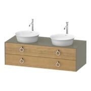 Duravit Meuble sous lavabo White Tulip 130x55 cm, 2 tiroirs, blanc brillant-1