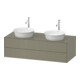 Duravit Meuble sous lavabo White Tulip 130x55 cm, 2 tiroirs, blanc brillant, avec éclairage-1
