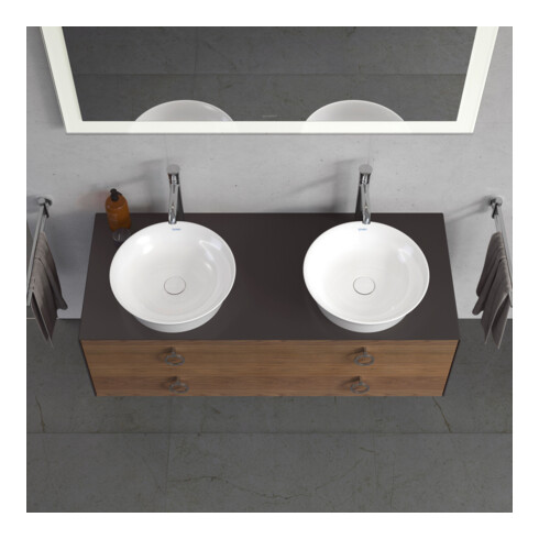 Duravit Meuble sous lavabo White Tulip 130x55 cm, 2 tiroirs, blanc, gris US N