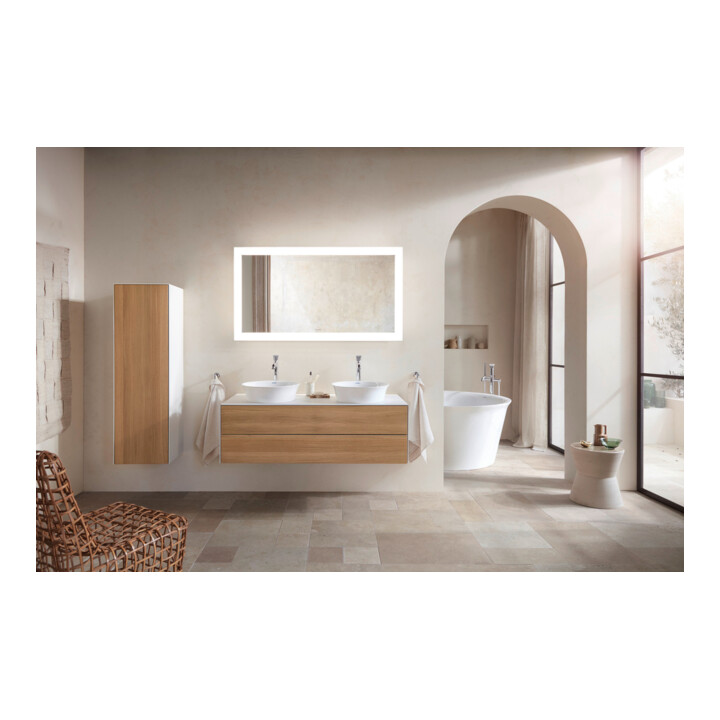 Duravit Meuble sous-lavabo White Tulip 130x55 cm, 2 tiroirs, blanc mat