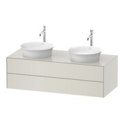 Duravit Meuble sous lavabo White Tulip 130x55 cm, 2 tiroirs, blanc mat, avec éclairage-1