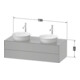 Duravit Meuble sous-lavabo White Tulip 130x55 cm, 2 tiroirs, blanc mat, avec éclairage intégré