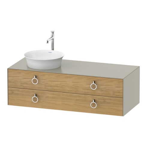 Duravit Meuble sous-lavabo White Tulip 130x55 cm, 2 tiroirs, blanc mat naturel
