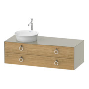 Duravit Meuble sous-lavabo White Tulip 130x55 cm, 2 tiroirs, blanc mat naturel