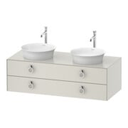 Duravit Meuble sous lavabo White Tulip 130x55 cm, 2 tiroirs, blanc mat nordique