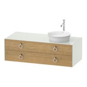 Duravit Meuble sous lavabo White Tulip 130x55 cm, 2 tiroirs, blanc mat satiné-1