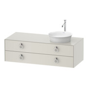 Duravit Meuble sous-lavabo White Tulip 130x55 cm, 2 tiroirs, gauche, mat nordique-1